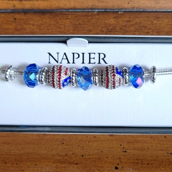 Napier USA Fourth of July Stars Stripes Bracelet
